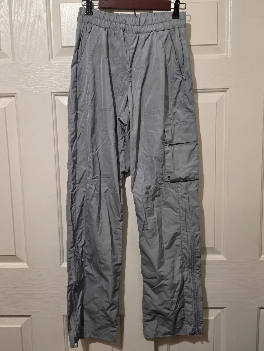 Alo yoga international wide leg city pant Sz S Gray Blue